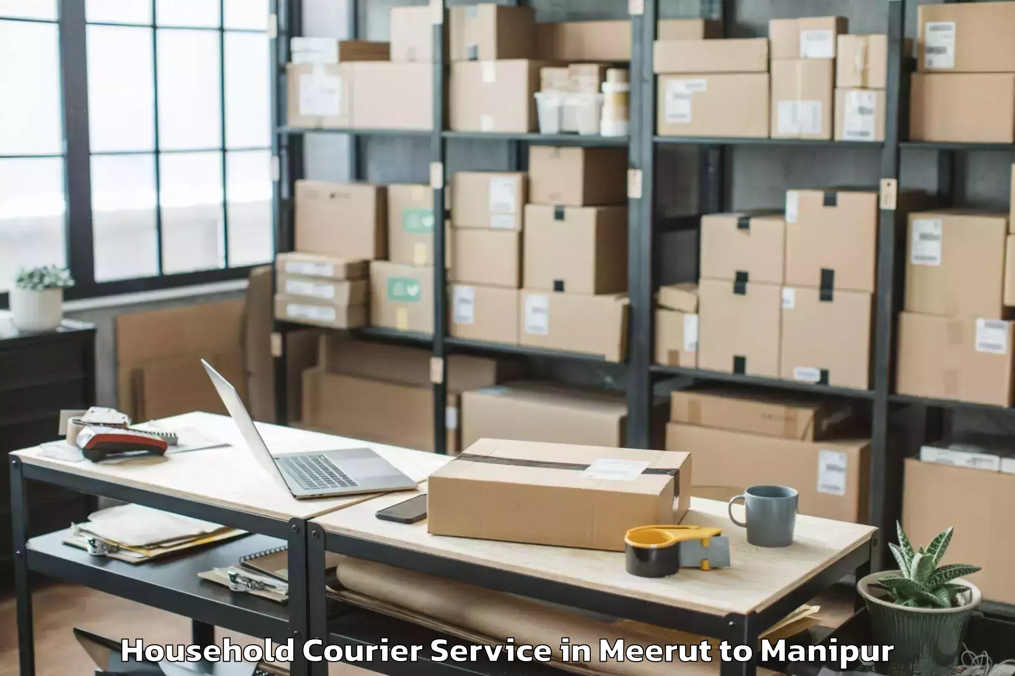 Easy Meerut to Tamenglong Household Courier Booking